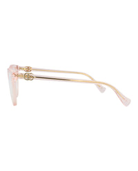 Gucci Gucci Womens Cat Eye Pink Pink Transparent Fashion Designer Eyewear