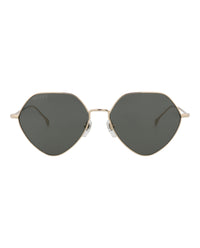 Gucci Womens Square/Rectangle Gold Gold Grey Fashion Designer Eyewear
