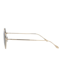 Gucci Womens Square/Rectangle Gold Gold Grey Fashion Designer Eyewear