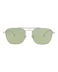 Gucci Gucci Mens Square/Rectangle Silver Silver Green Fashion Designer Eyewear