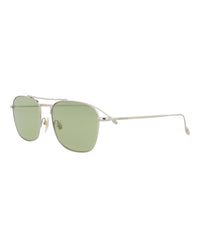 Gucci Gucci Mens Square/Rectangle Silver Silver Green Fashion Designer Eyewear