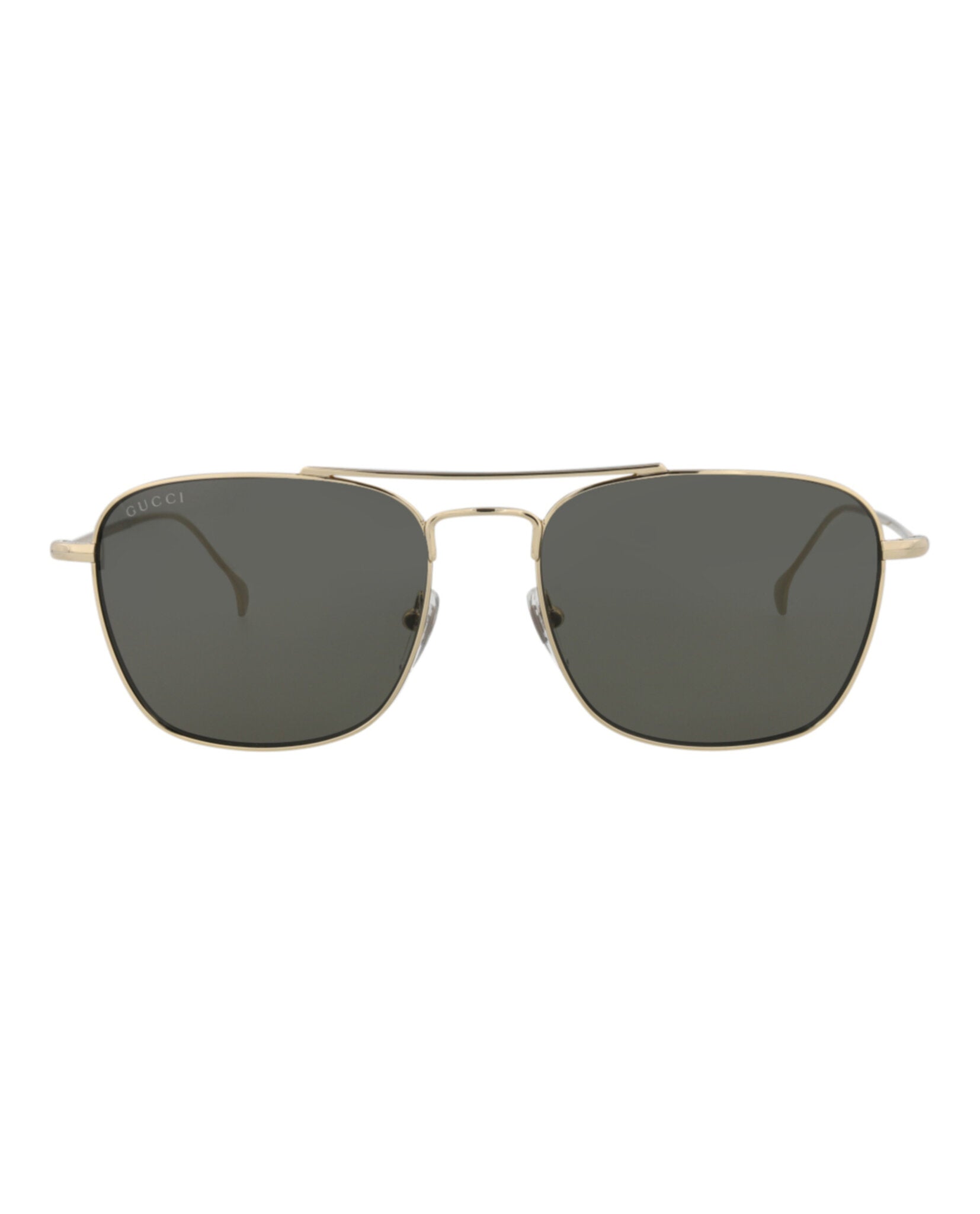 Gucci Mens Square/Rectangle Gold Gold Grey Fashion Designer Eyewear