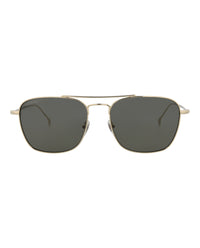 Gucci Mens Square/Rectangle Gold Gold Grey Fashion Designer Eyewear