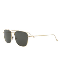 Gucci Mens Square/Rectangle Gold Gold Grey Fashion Designer Eyewear