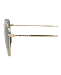 Gucci Mens Square/Rectangle Gold Gold Grey Fashion Designer Eyewear