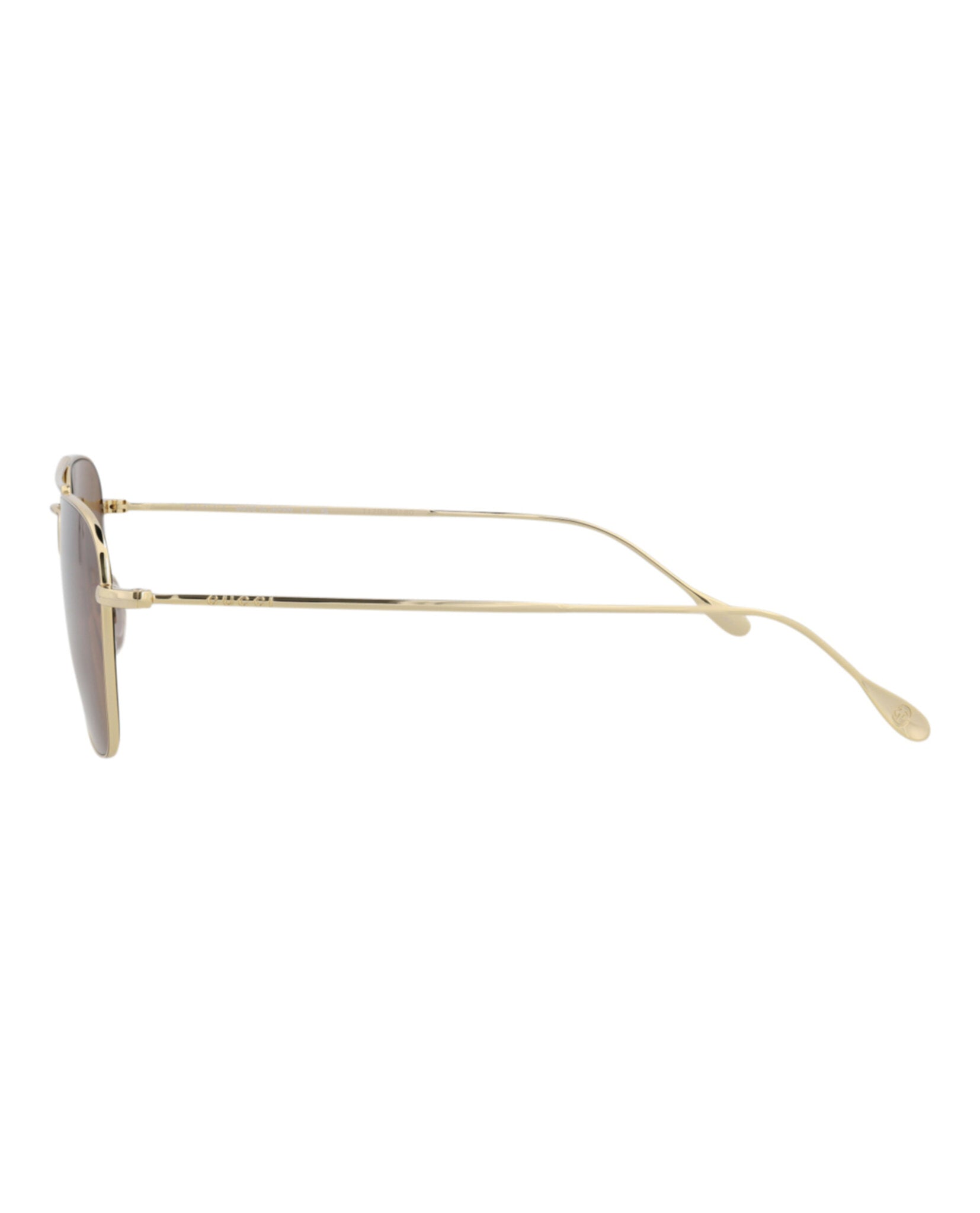 Gucci Mens Square/Rectangle Gold Gold Brown Fashion Designer Eyewear