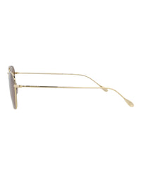 Gucci Mens Square/Rectangle Gold Gold Brown Fashion Designer Eyewear