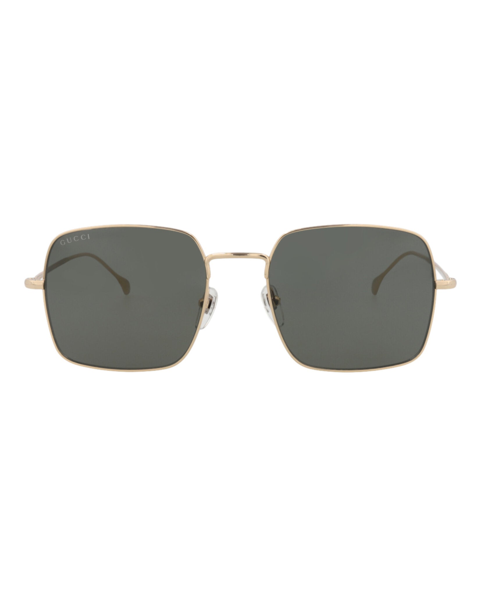 Gucci Mens Square/Rectangle Gold Gold Grey Fashion Designer Eyewear