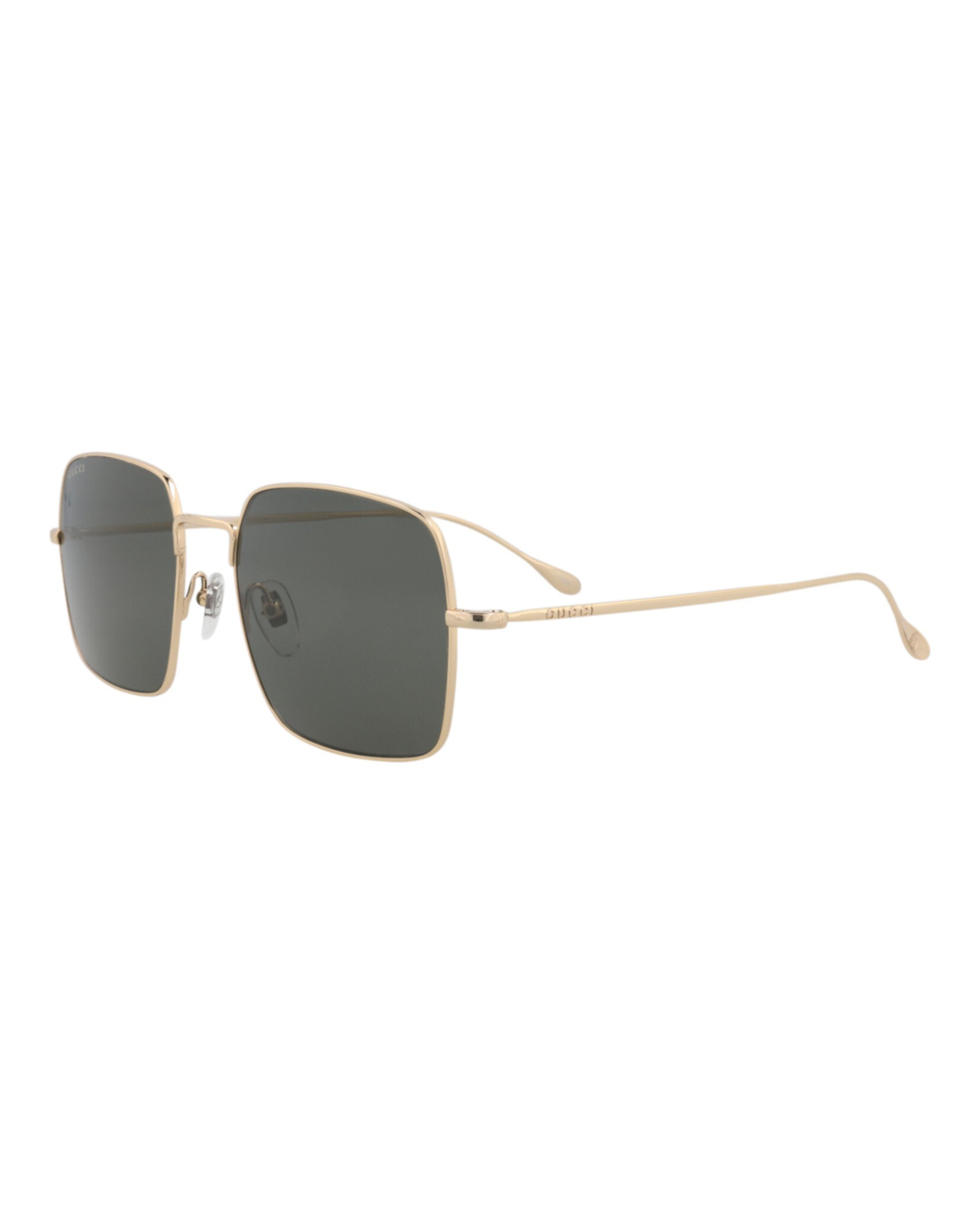 Gucci Mens Square/Rectangle Gold Gold Grey Fashion Designer Eyewear