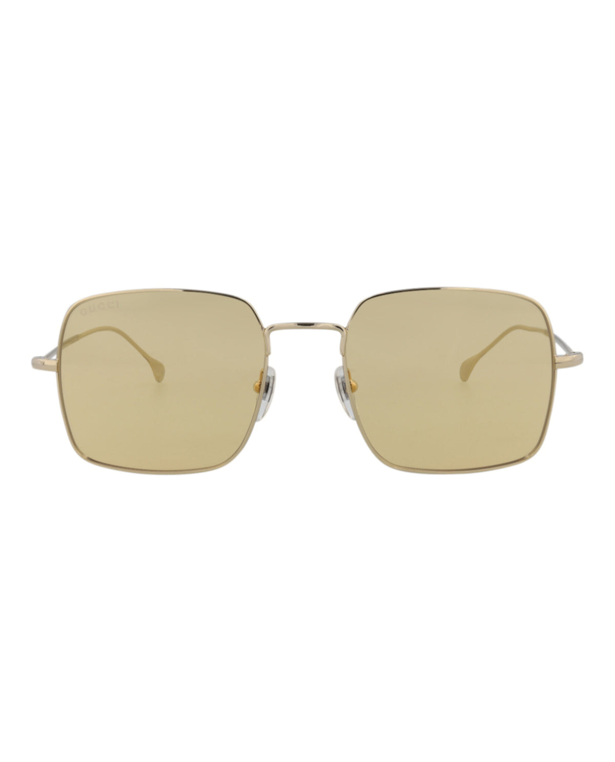 Gucci Gucci Mens Square/Rectangle Gold Gold Orange Fashion Designer Eyewear