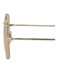 Gucci Gucci Mens Square/Rectangle Gold Gold Orange Fashion Designer Eyewear