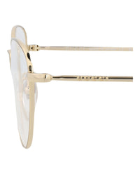 Gucci Womens Cat Eye Gold Gold Transparent Fashion Designer Eyewear