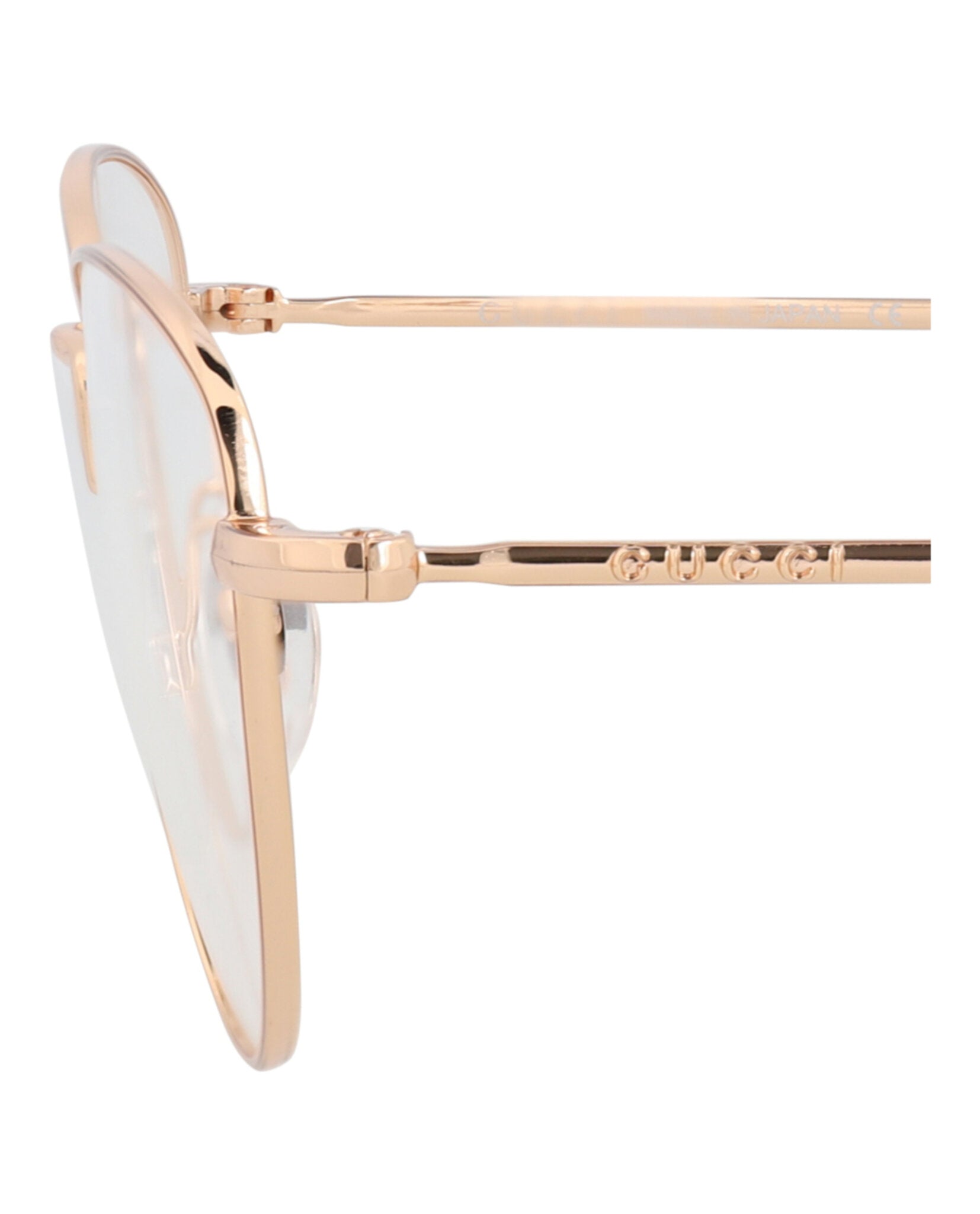 Gucci Gucci Womens Cat Eye Gold Gold Transparent Fashion Designer Eyewear