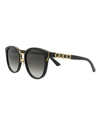 Gucci Gucci Womens Round/Oval Black Black Grey Fashion Designer Eyewear