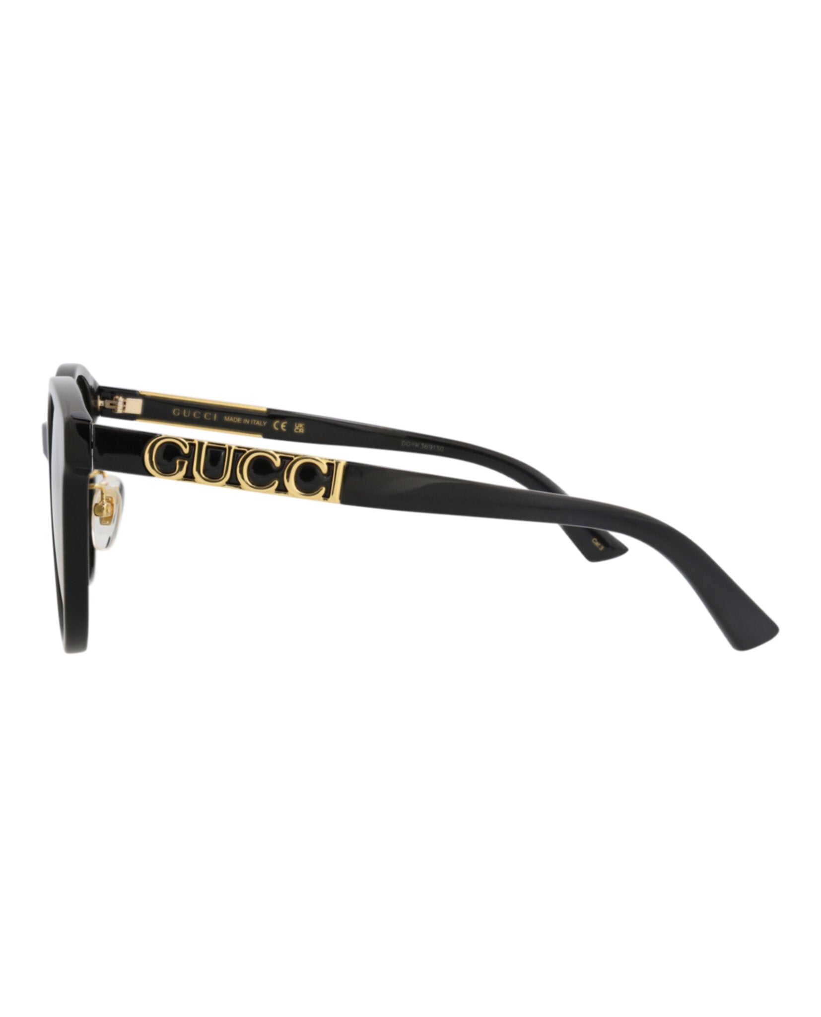 Gucci Gucci Womens Round/Oval Black Black Grey Fashion Designer Eyewear