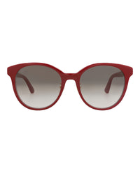 Gucci Gucci Womens Round/Oval Red Red Brown Fashion Designer Eyewear
