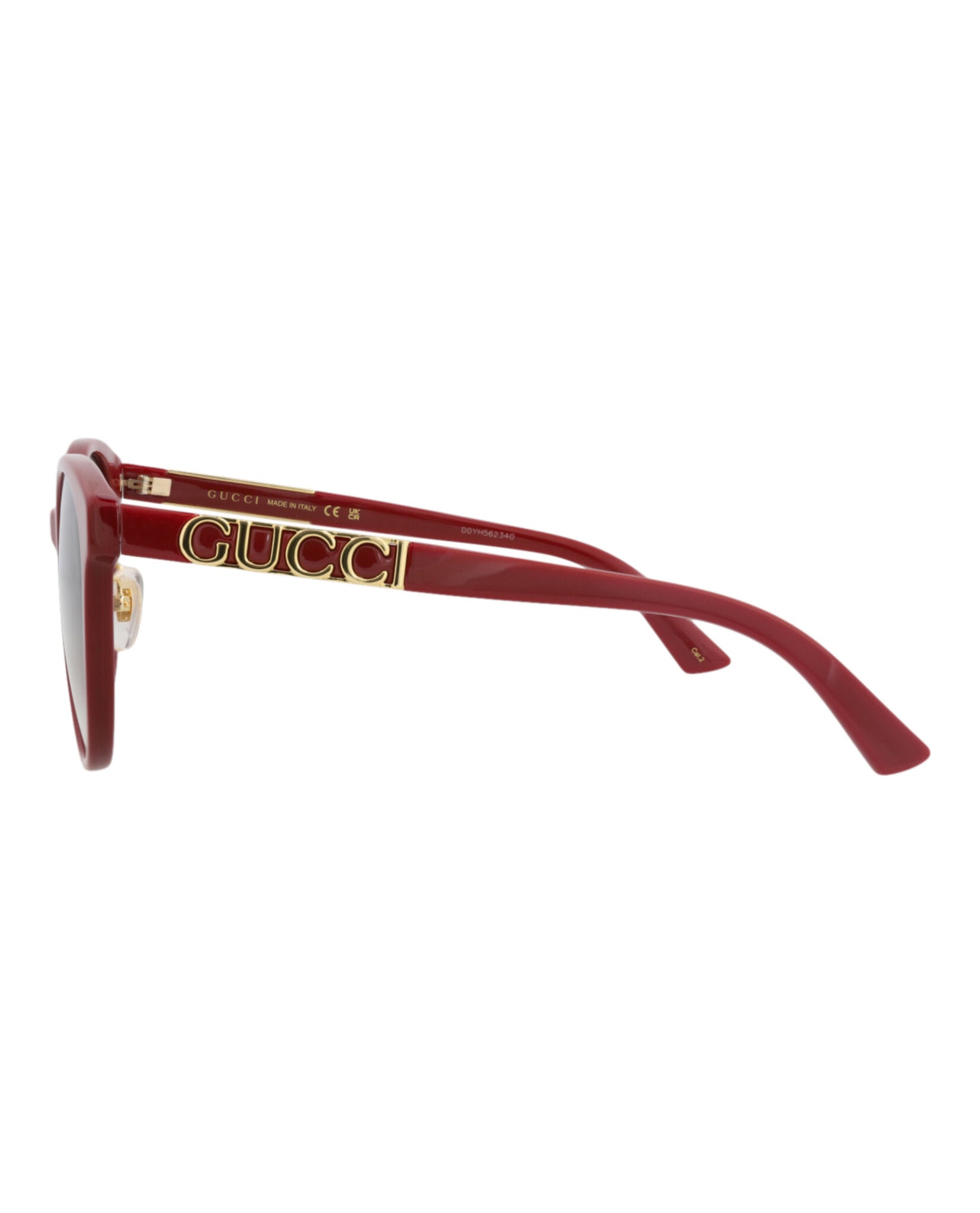 Gucci Gucci Womens Round/Oval Red Red Brown Fashion Designer Eyewear