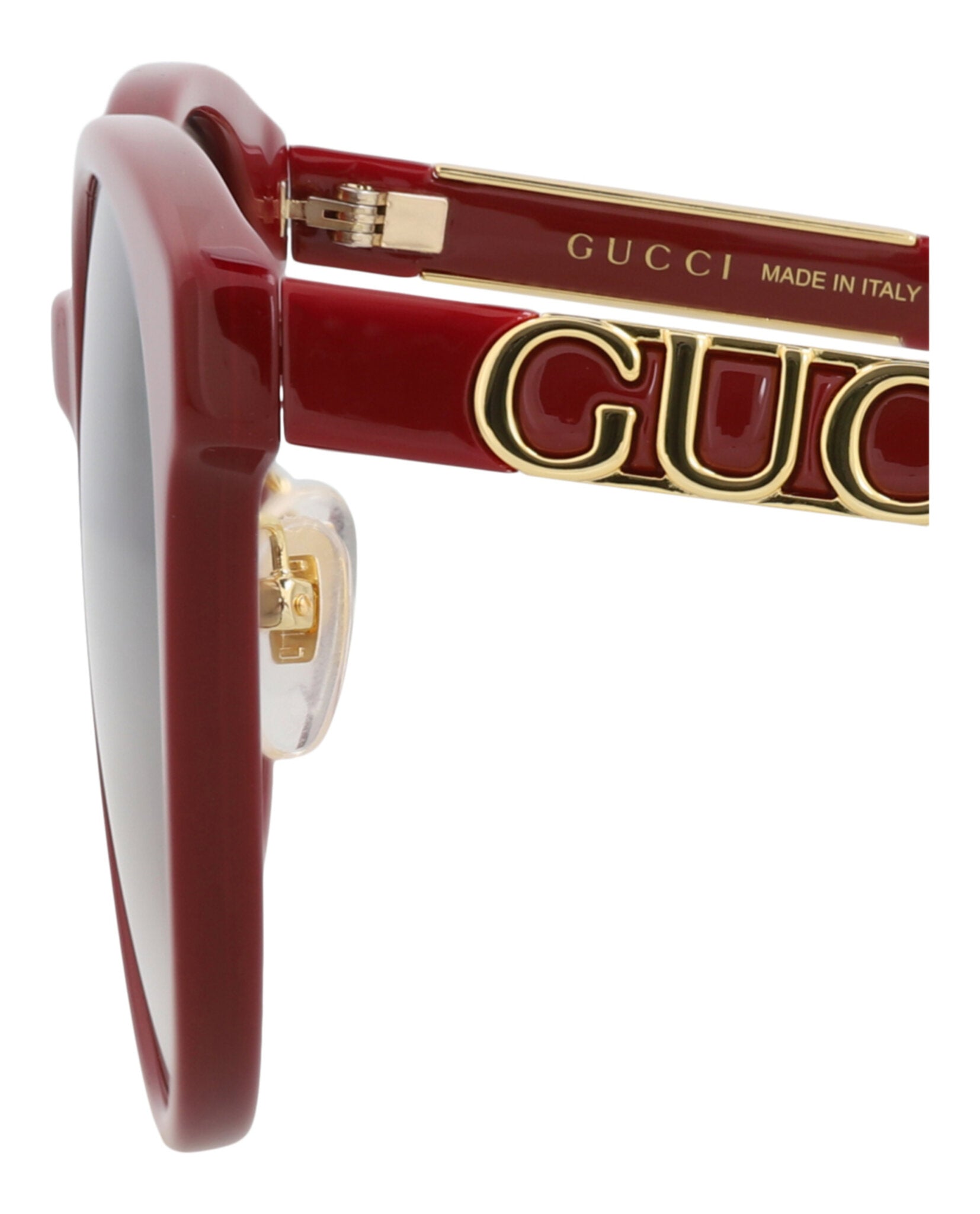 Gucci Gucci Womens Round/Oval Red Red Brown Fashion Designer Eyewear