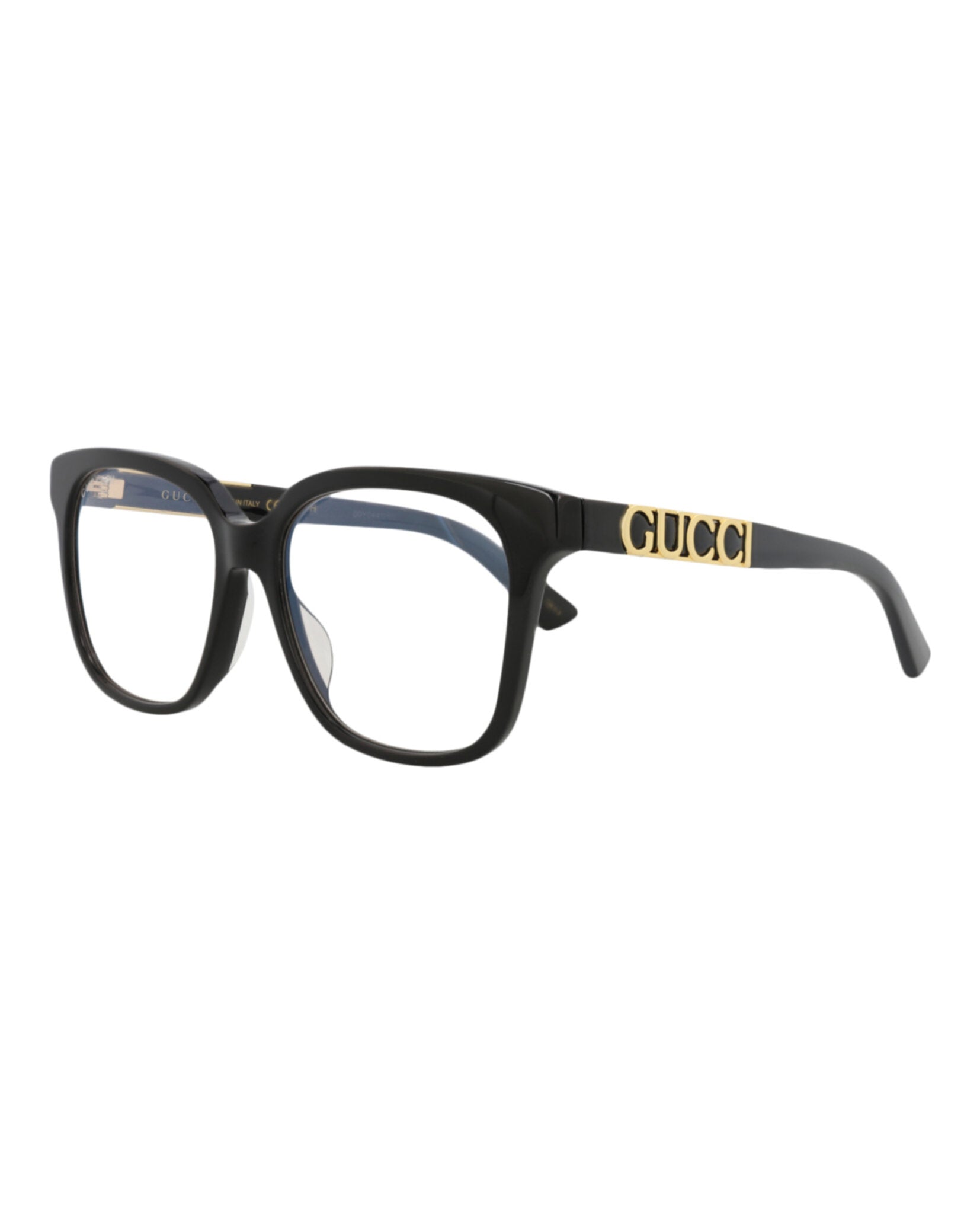 Gucci Gucci Womens Square/Rectangle Black Black Transparent Fashion Designer Eyewear
