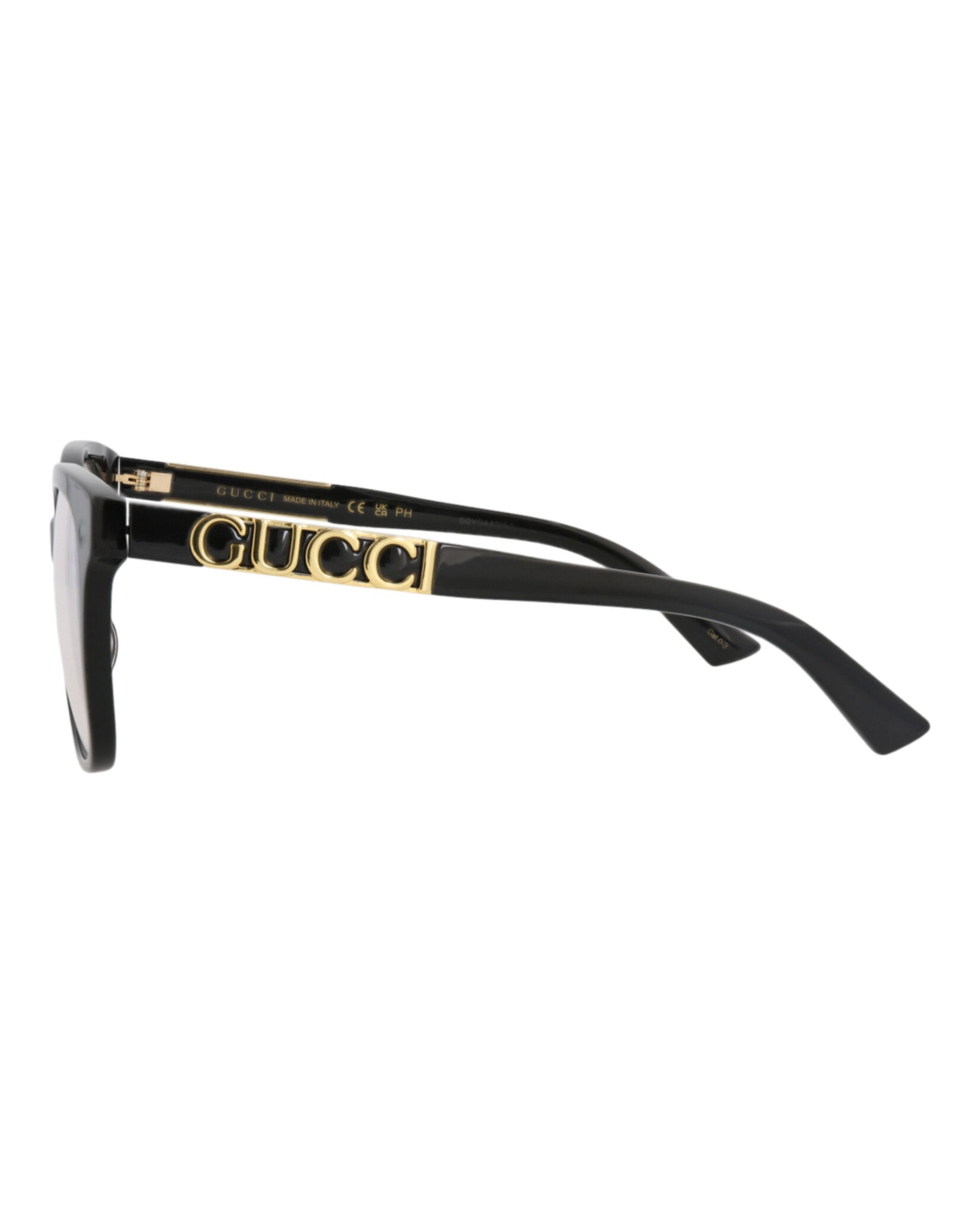 Gucci Gucci Womens Square/Rectangle Black Black Transparent Fashion Designer Eyewear