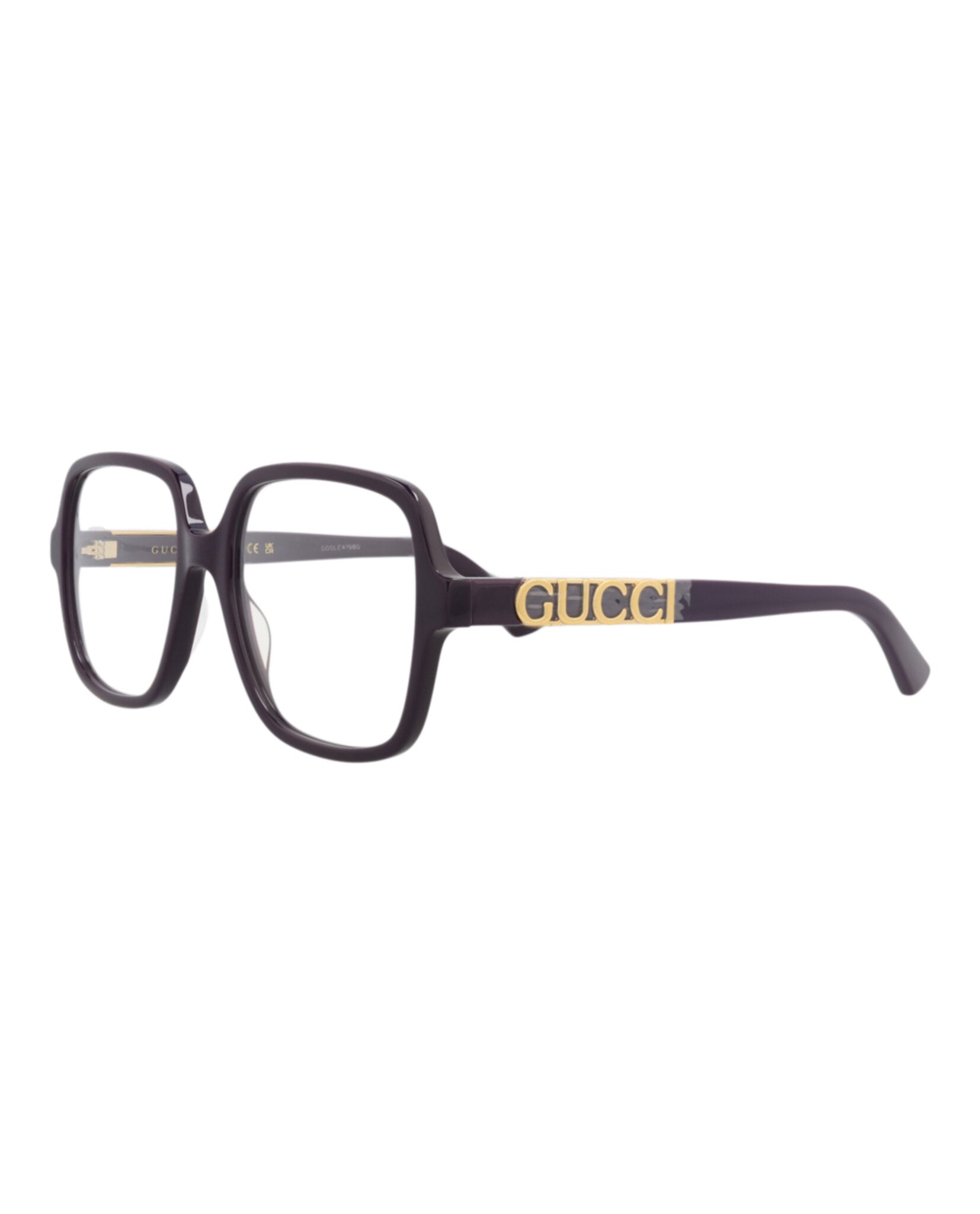Gucci Womens Square/Rectangle Violet Violet Transparent Fashion Designer Eyewear