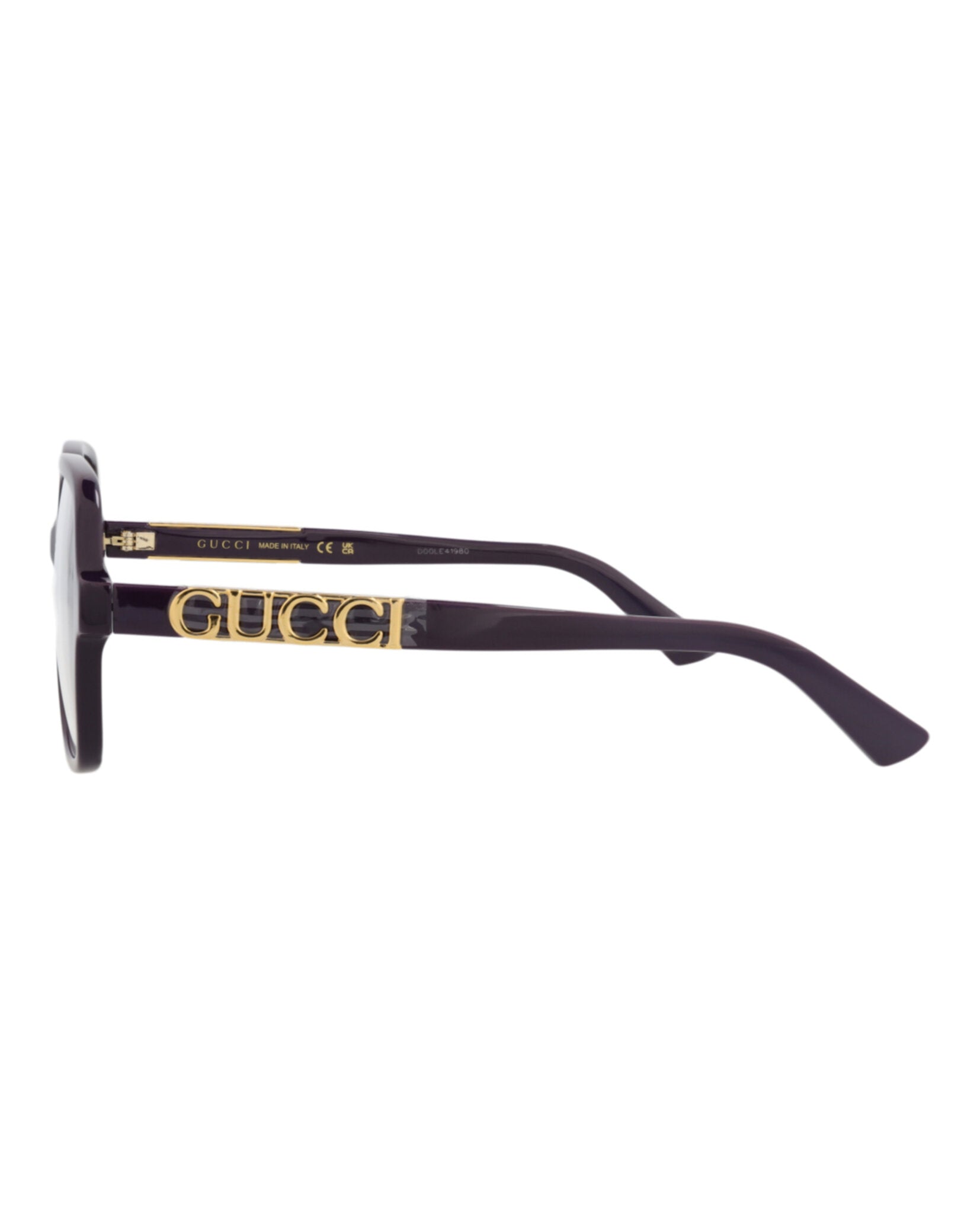 Gucci Womens Square/Rectangle Violet Violet Transparent Fashion Designer Eyewear
