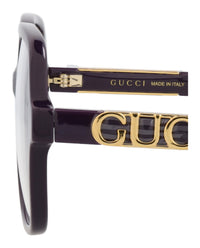 Gucci Womens Square/Rectangle Violet Violet Transparent Fashion Designer Eyewear
