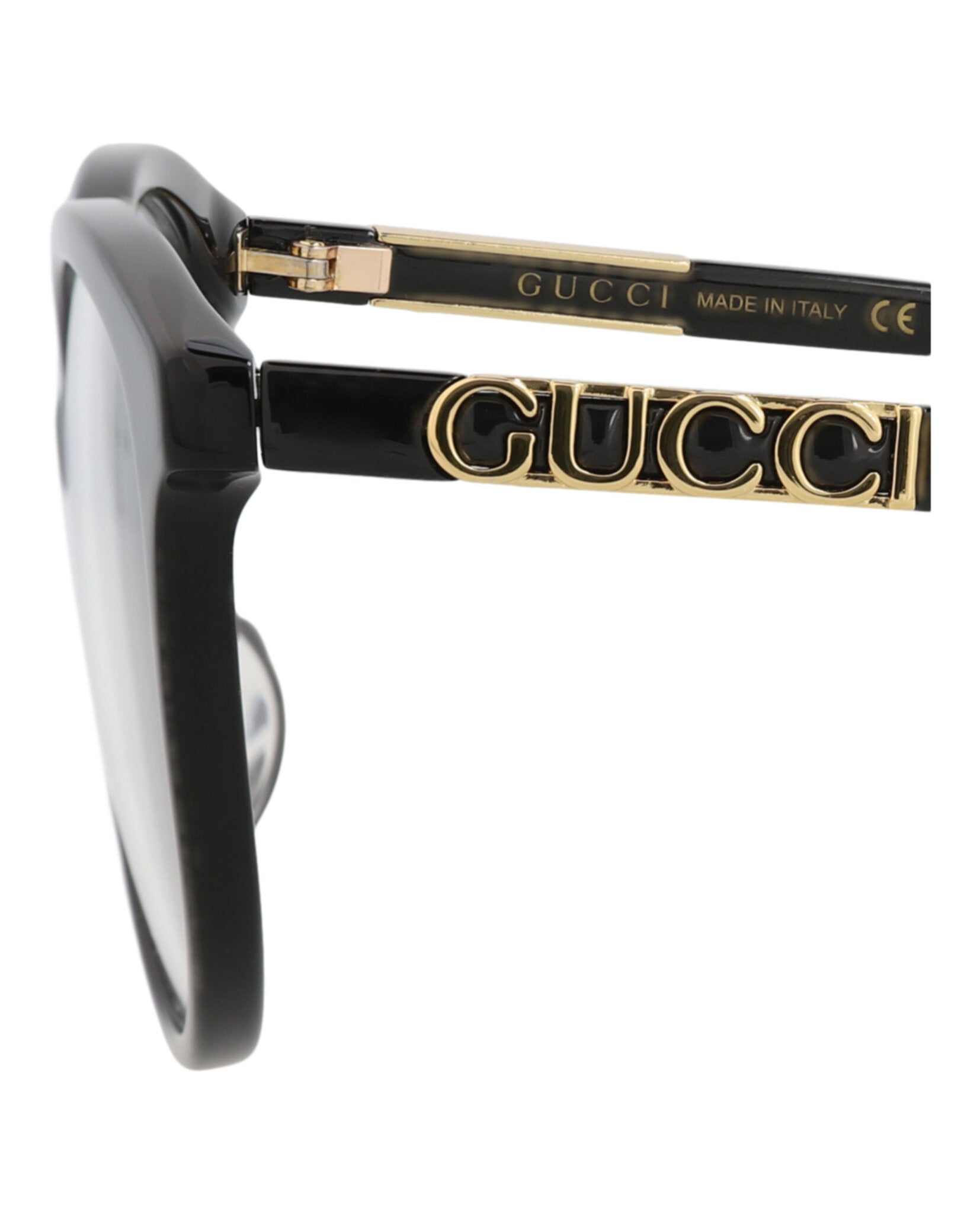 Gucci Gucci Womens Round/Oval Black Black Transparent Fashion Designer Eyewear