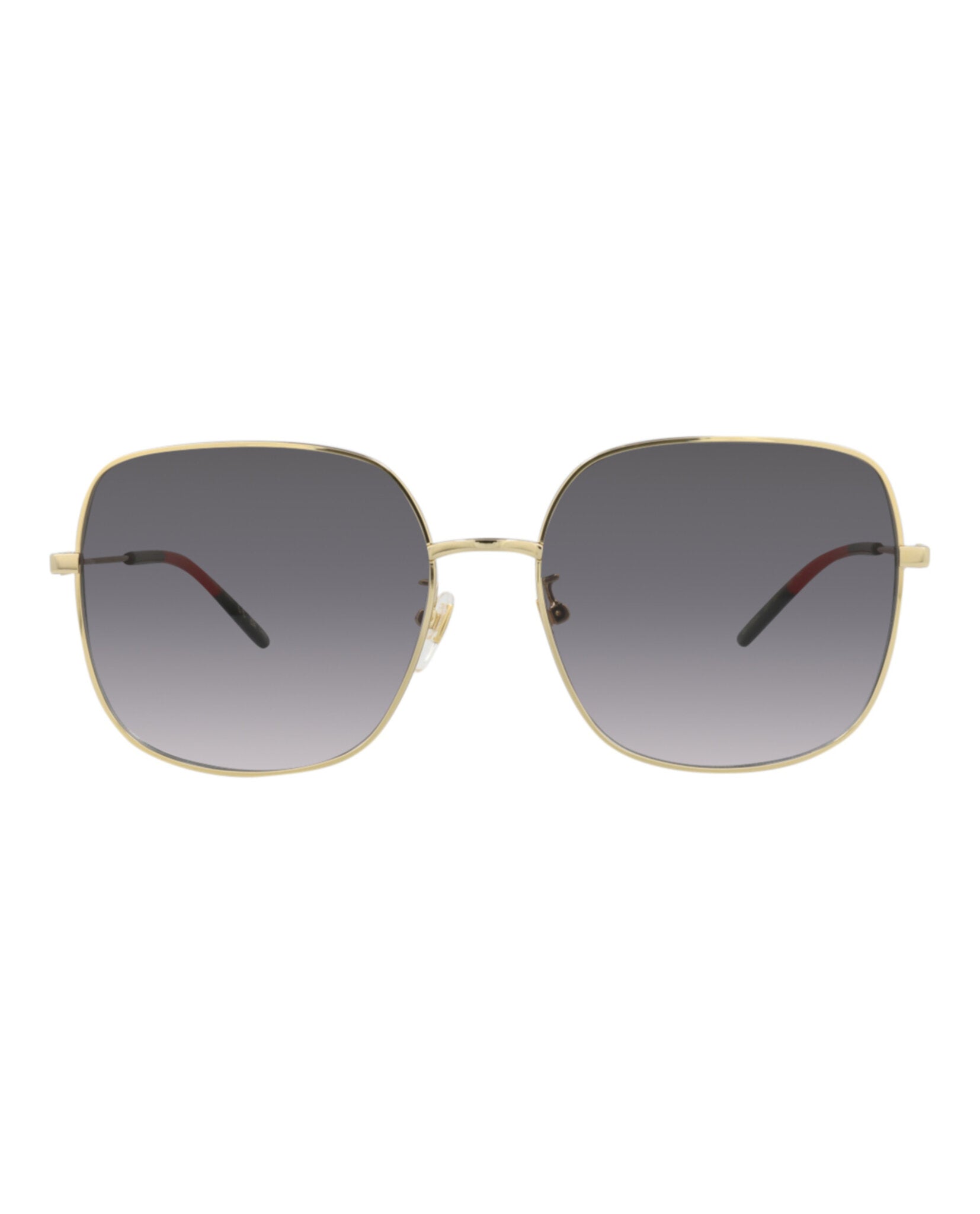 Gucci Womens Square/Rectangle Gold Gold Grey Fashion Designer Eyewear