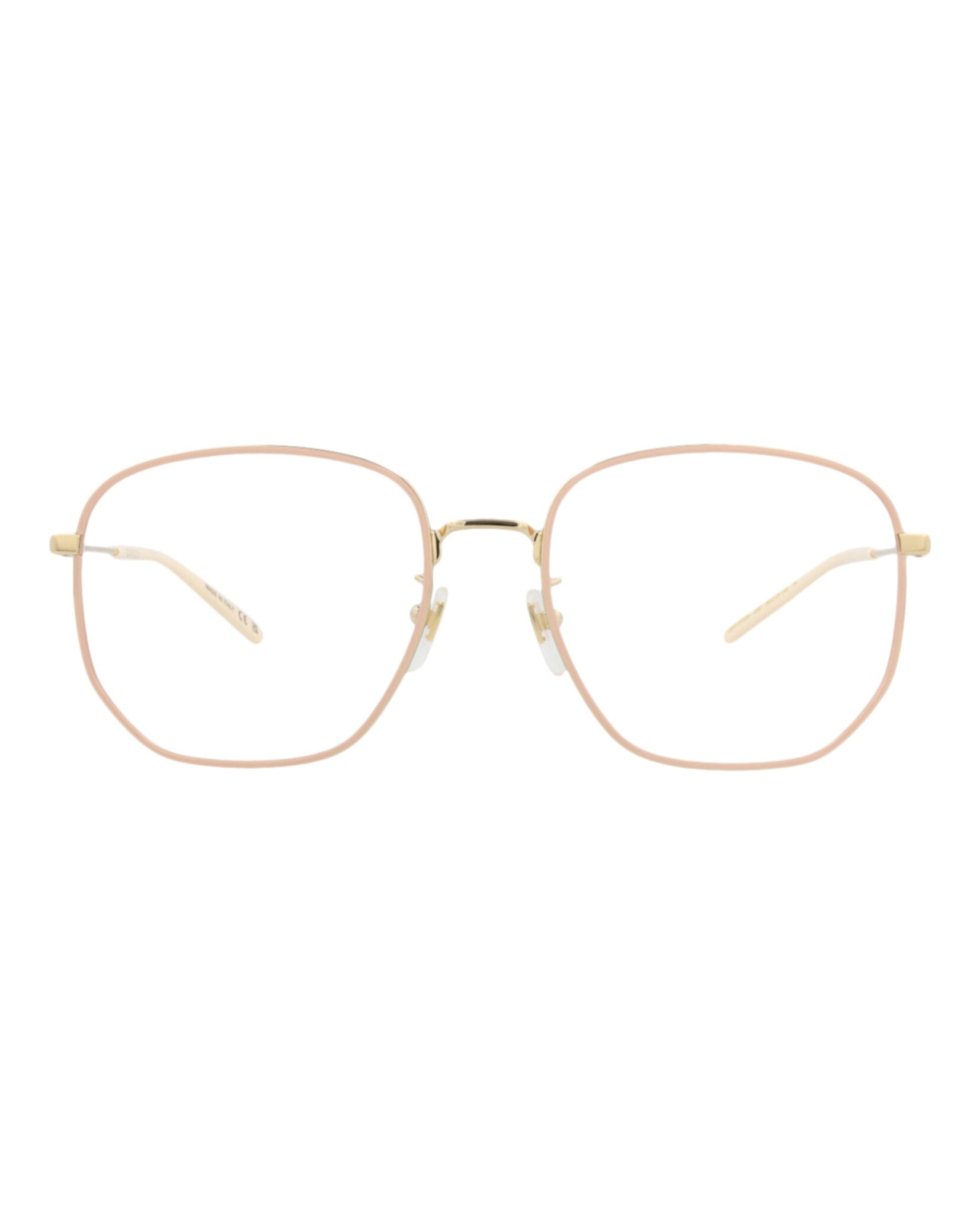 Gucci Gucci Womens Square/Rectangle Gold Gold Transparent Fashion Designer Eyewear