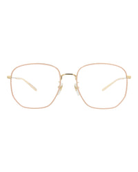 Gucci Gucci Womens Square/Rectangle Gold Gold Transparent Fashion Designer Eyewear