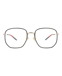 Gucci Womens Square/Rectangle Gold Gold Transparent Fashion Designer Eyewear