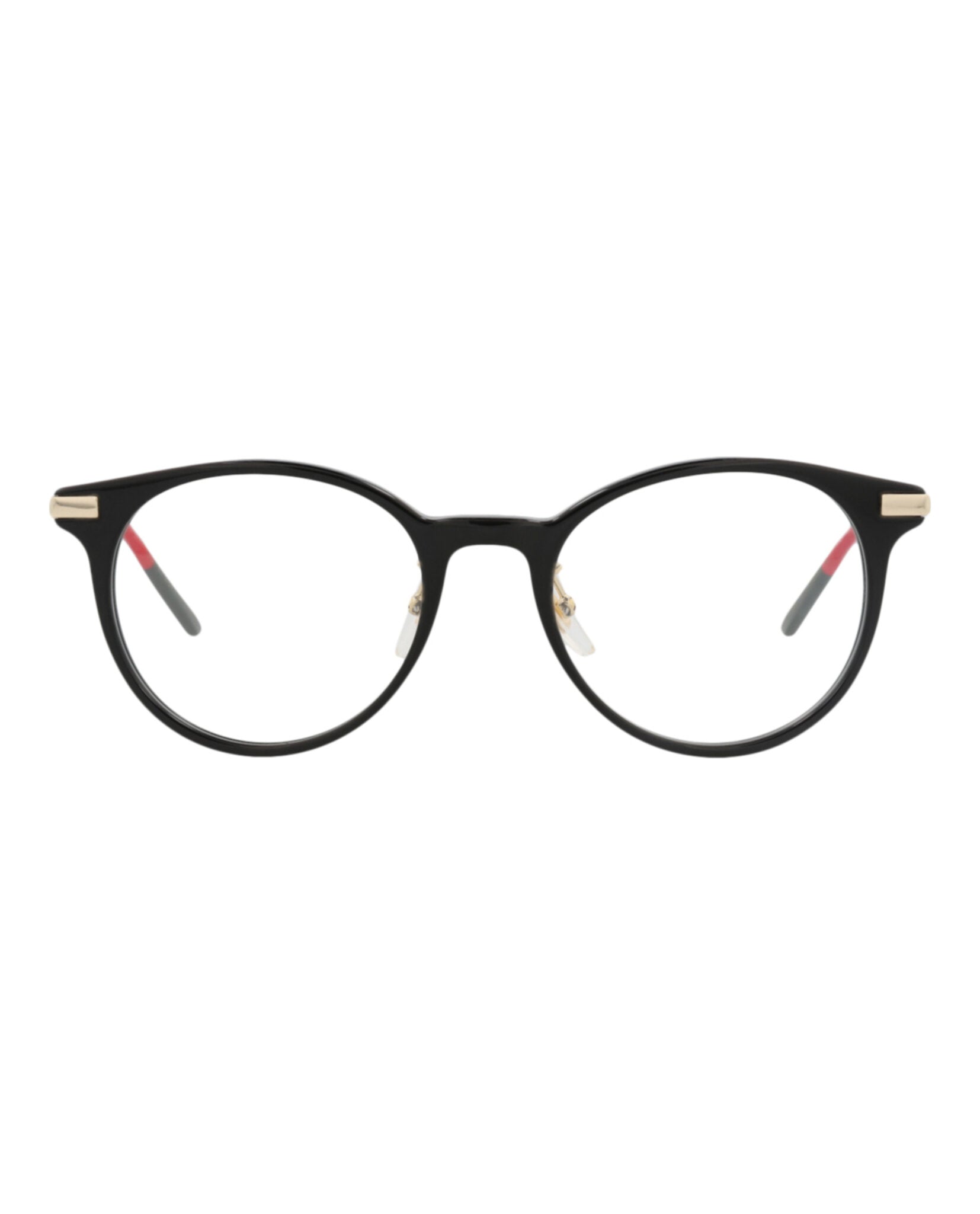 Gucci Gucci Womens Round/Oval Black Gold Transparent Fashion Designer Eyewear