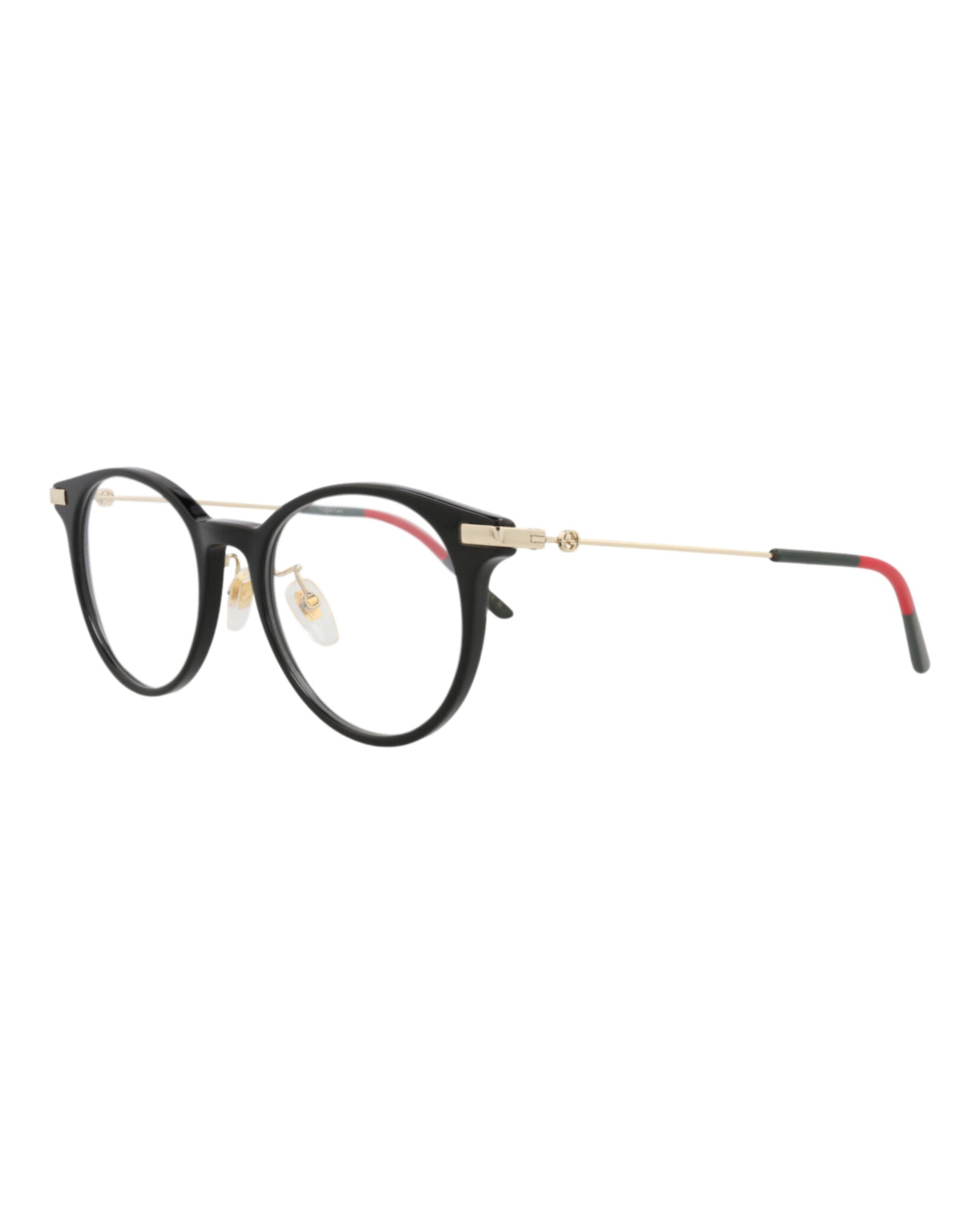 Gucci Gucci Womens Round/Oval Black Gold Transparent Fashion Designer Eyewear