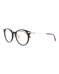 Gucci Gucci Womens Round/Oval Black Gold Transparent Fashion Designer Eyewear