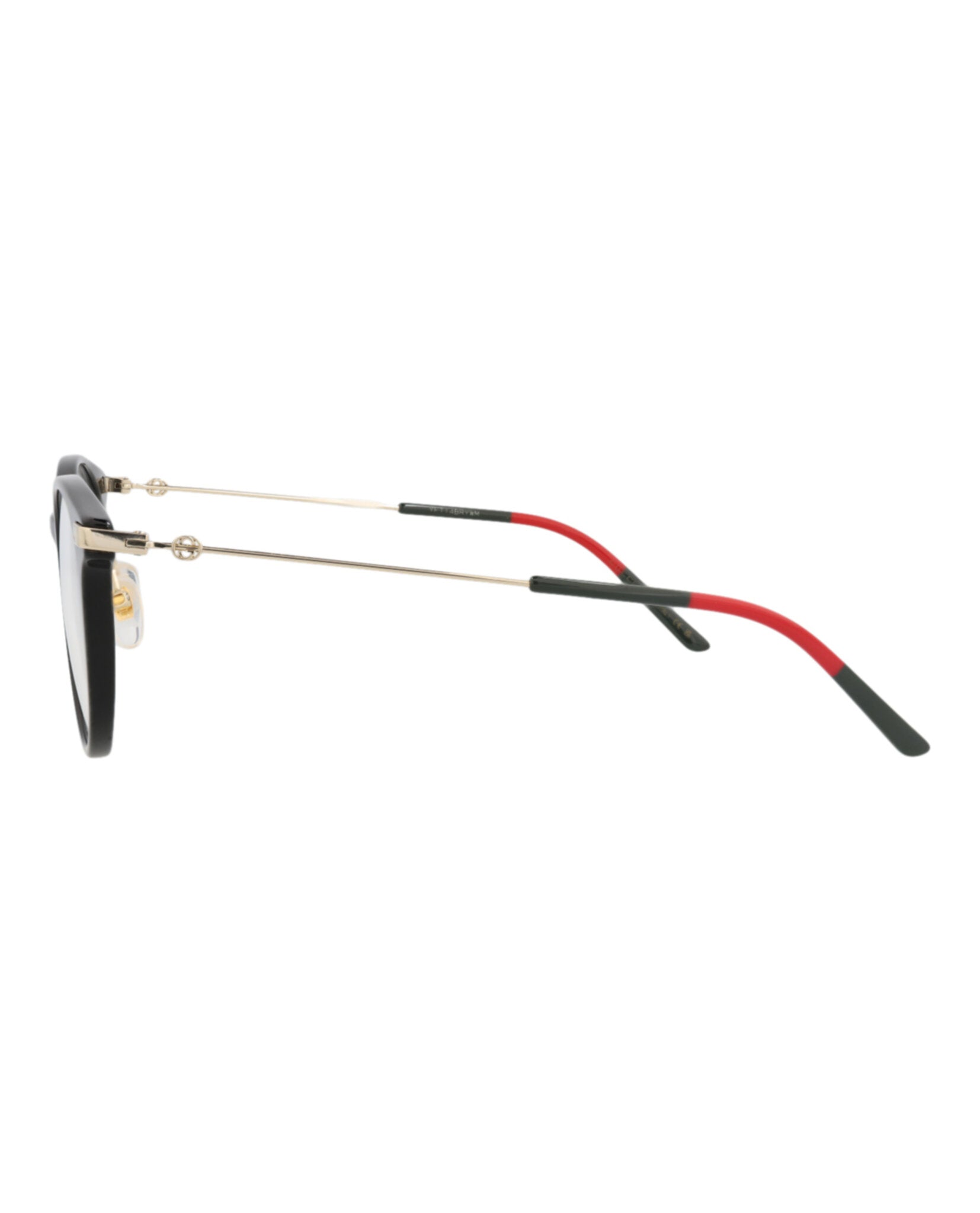 Gucci Gucci Womens Round/Oval Black Gold Transparent Fashion Designer Eyewear