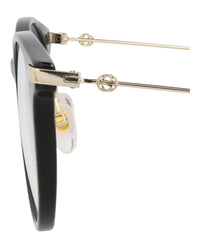 Gucci Gucci Womens Round/Oval Black Gold Transparent Fashion Designer Eyewear