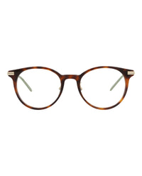 Gucci Gucci Womens Round/Oval Havana Gold Transparent Fashion Designer Eyewear