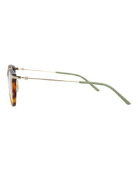 Gucci Gucci Womens Round/Oval Havana Gold Transparent Fashion Designer Eyewear