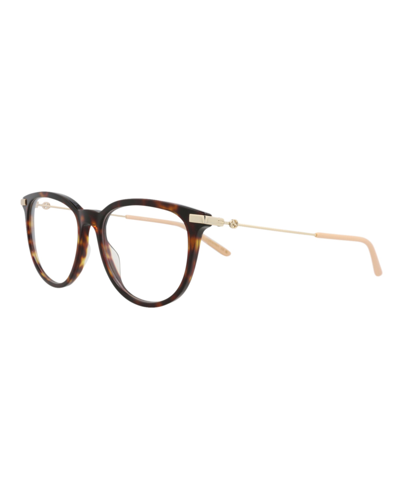 Gucci Gucci Womens Round/Oval Havana Gold Transparent Fashion Designer Eyewear