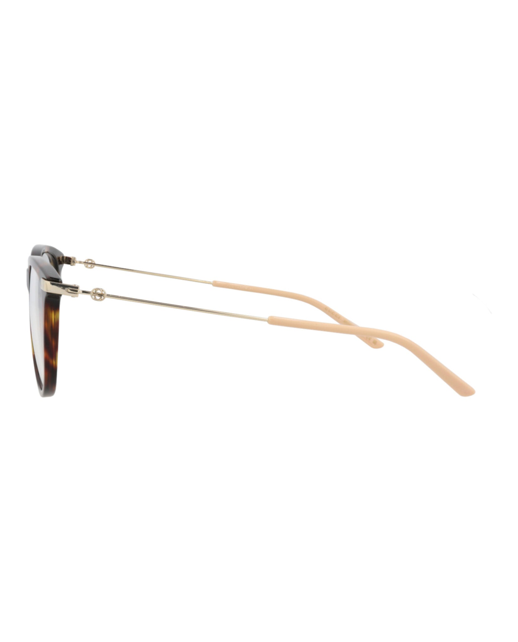 Gucci Gucci Womens Round/Oval Havana Gold Transparent Fashion Designer Eyewear