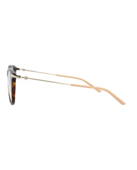 Gucci Gucci Womens Round/Oval Havana Gold Transparent Fashion Designer Eyewear