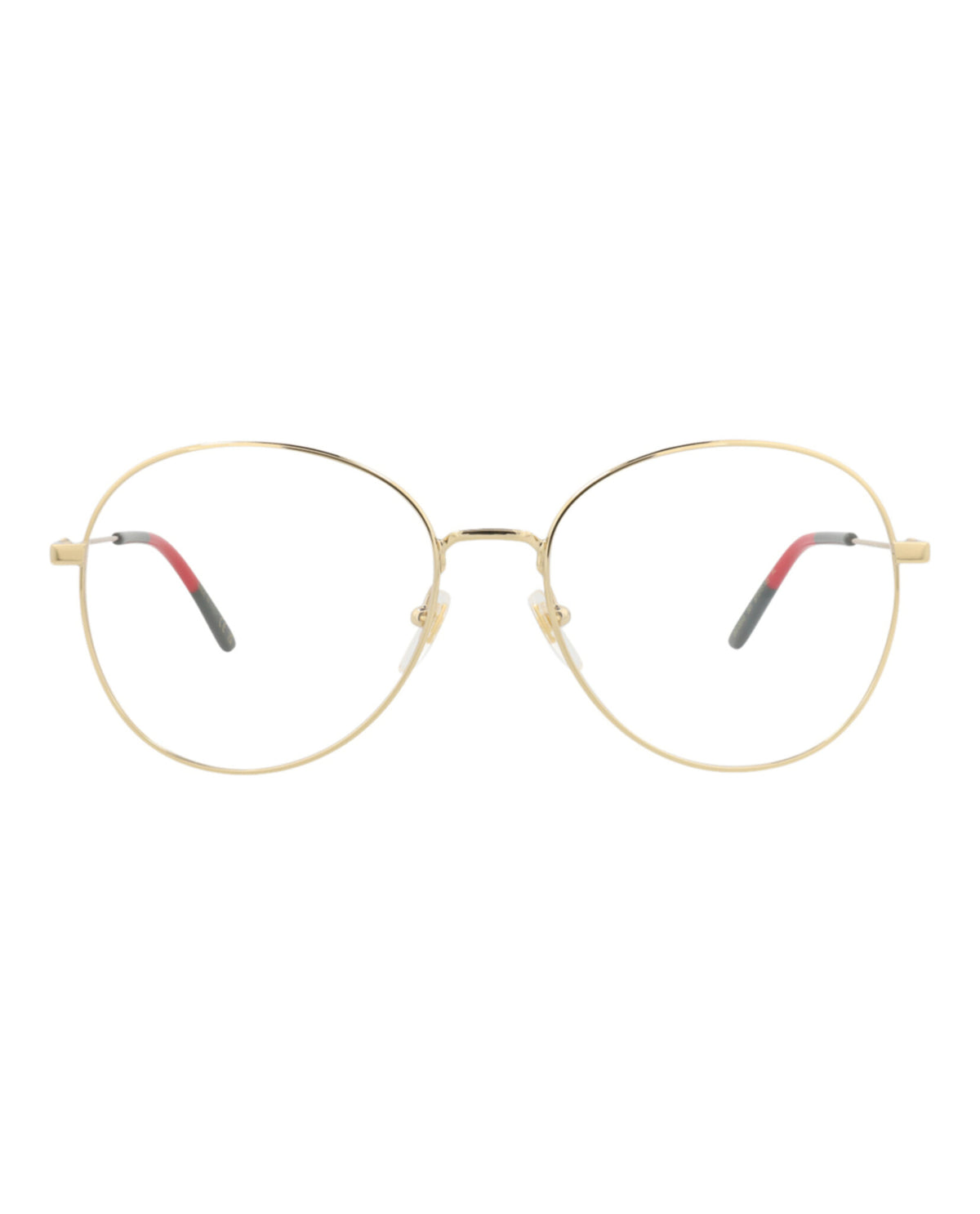 Gucci Womens Round/Oval Gold Gold Transparent Fashion Designer Eyewear