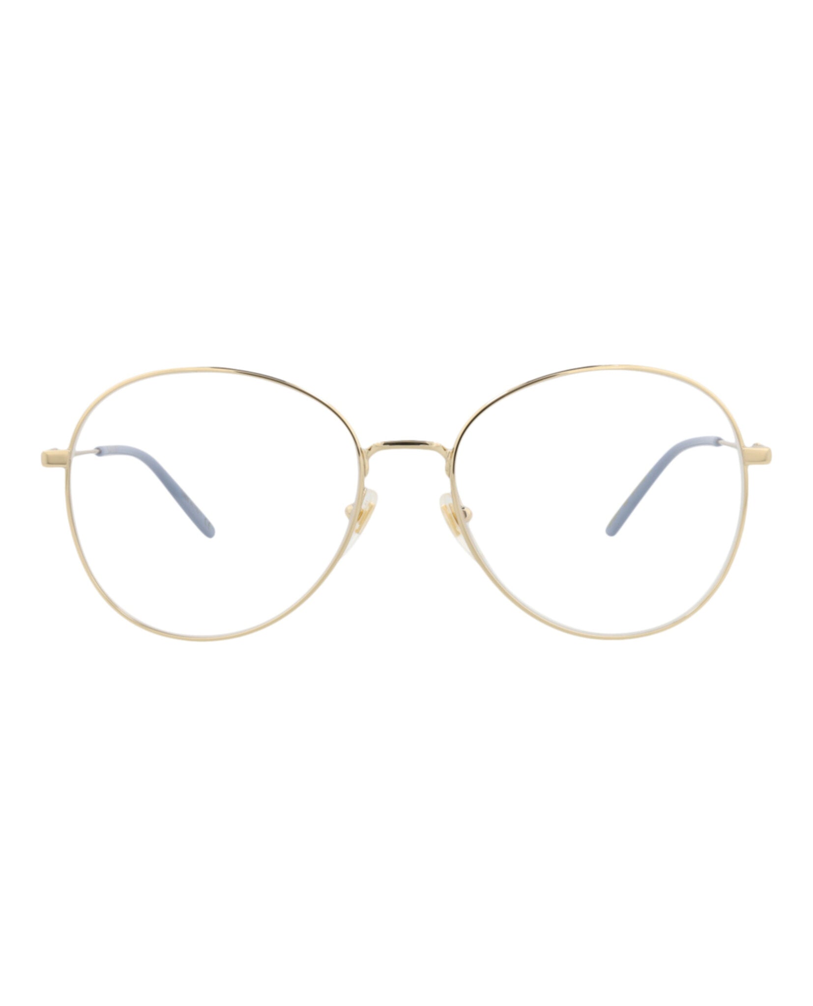Gucci Womens Round/Oval Gold Gold Transparent Fashion Designer Eyewear