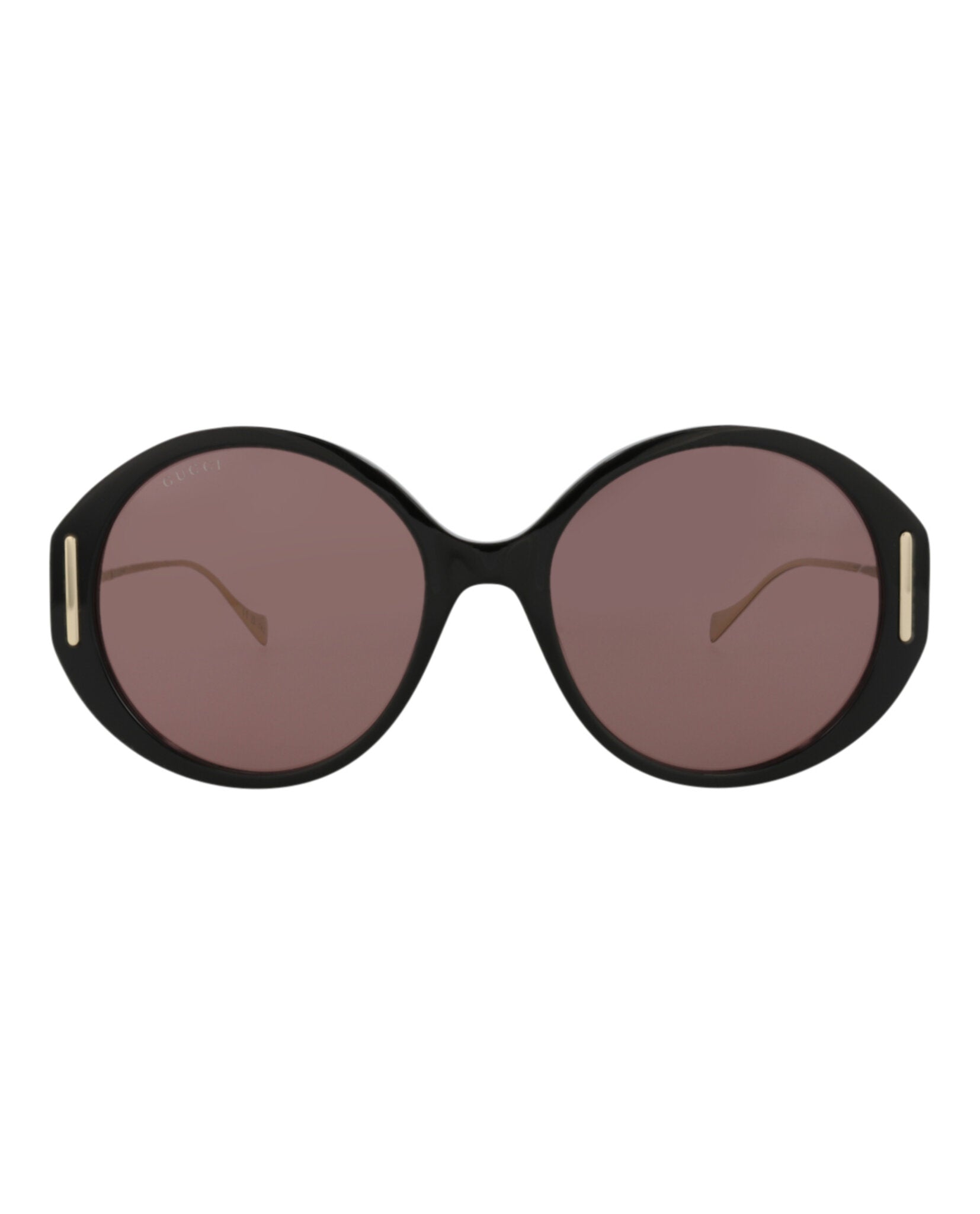 Gucci Womens Round/Oval Black Gold Brown Fashion Designer Eyewear