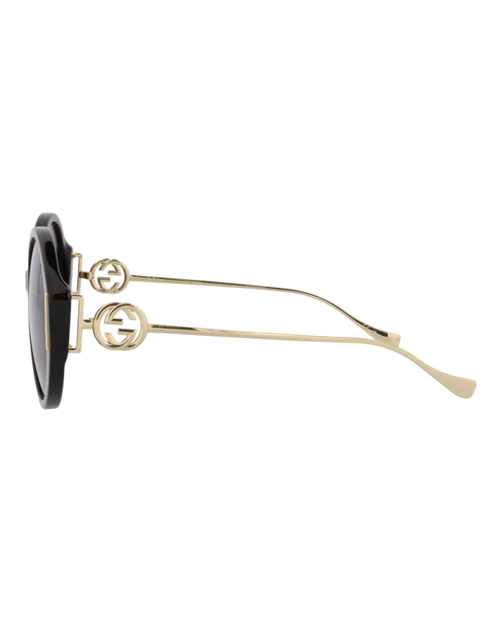 Gucci Womens Round/Oval Black Gold Brown Fashion Designer Eyewear