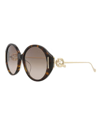 Gucci Womens Round/Oval Havana Gold Brown Fashion Designer Eyewear