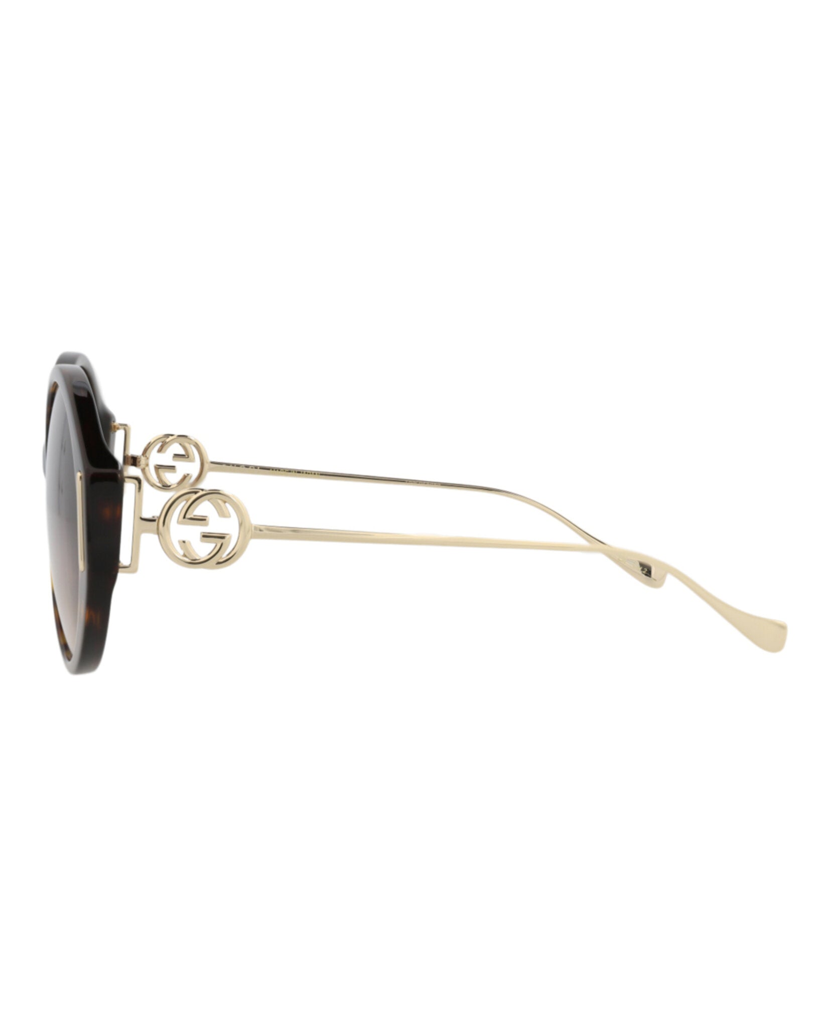Gucci Womens Round/Oval Havana Gold Brown Fashion Designer Eyewear
