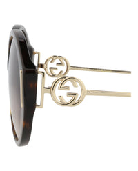 Gucci Womens Round/Oval Havana Gold Brown Fashion Designer Eyewear