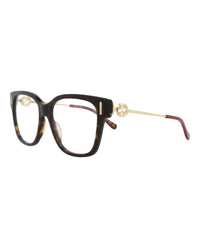 Gucci Gucci Womens Square/Rectangle Havana Gold Transparent Fashion Designer Eyewear